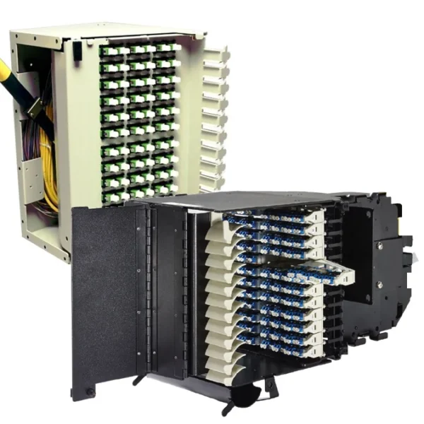 Fiber Termination Block, NGF, 195-Position, SM, MPP-LC, 16 Pigtails, Right Block Orientation