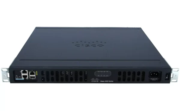 Router, w/Security License, 3 onboard GE, 2 NIM slots, 1ISC slot, 1SM slots, 4GB Flash Memory, 4 GB DRAM, 250/530 W, 100-300Mbps, 1x Aux